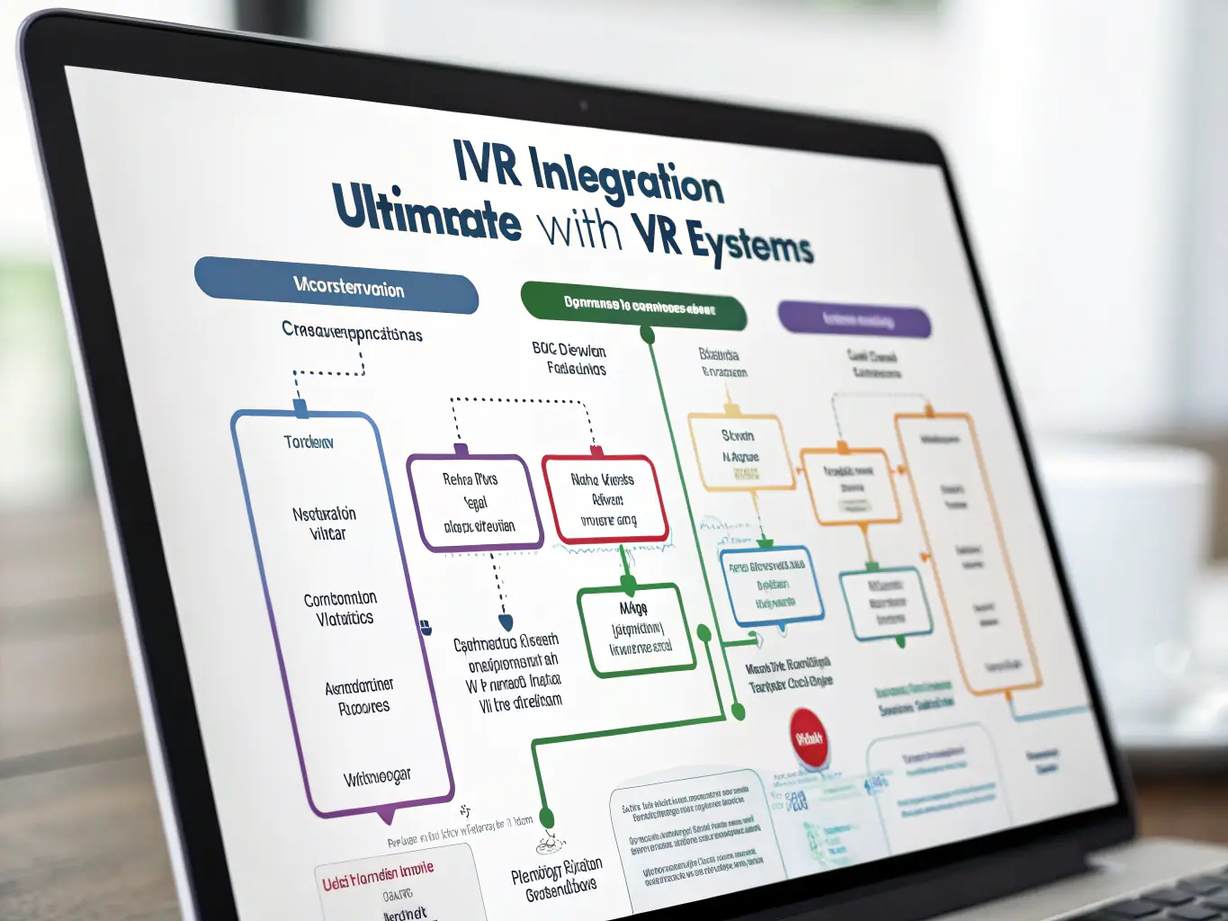 An image depicting a flowchart of IVR integration with different systems, highlighting the connections between various platforms and the seamless flow of information facilitated by Ultimate IT's IVR Integration service.