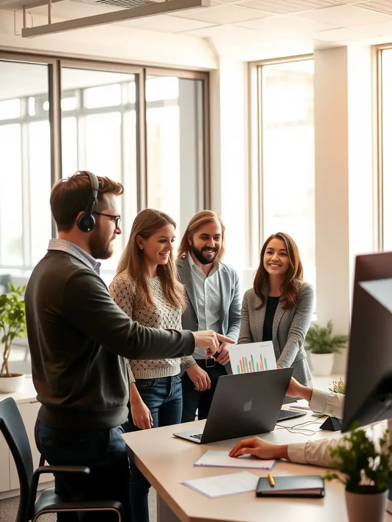 An image of a support team assisting a client with their IVR system, emphasizing Ultimate IT's commitment to providing comprehensive IVR Support.